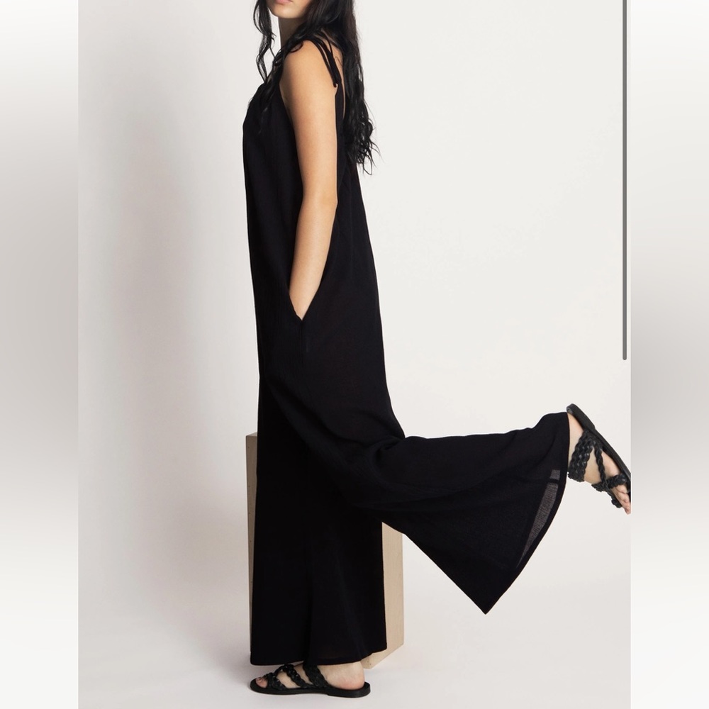 Suzie Kondi the BESA jumpsuit in Gauze cotton black